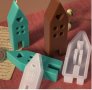 3d Висока къща сграда силиконов молд форма смола гипс шоколад свещ калъп, снимка 1