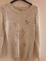 ИНТЕРЕСНА БЛУЗКА ШАМПАНСКО, снимка 1 - Блузи с дълъг ръкав и пуловери - 27576568