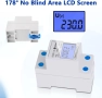 Еднофазен електромер DIN шина 230V 5(80)A с LCD дисплей, снимка 2