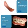 Удобни меки силиконови избелващи протеза горни и долни изкуствени лепящи се фасети зъби, снимка 6
