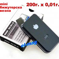 Джобна, електронна везна мини iPhone, 200g/0,01g, снимка 1 - Електронни везни - 27395725