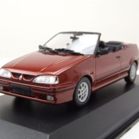 Renault 19 Cabrio 1992 - мащаб 1:43 на Maxichamps моделът е ново в PVC дисплей-кейс, снимка 1 - Колекции - 43035196