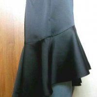 Пола с волани, на "Zara" от черен плътен сатен🍀❤S/M,M❤🍀арт.4349, снимка 3 - Поли - 37133277