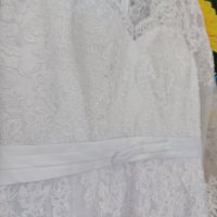 къса булчинска сватбена рокля с ръкави, снимка 18 - Сватбени рокли - 39215906