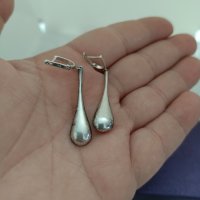 Красиви сребърни обеци Буква ММ, снимка 1 - Обеци - 43937627