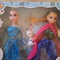 Комплект кукли Замръзналото кралство, Елза и Анна с Олаф и жезъл, снимка 3 - Кукли - 43284386