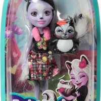Кукла Enchantimals Doll Animal Sage Skunk & Caper / Енчантималс - Кукла и Скункс, снимка 1 - Кукли - 28913210