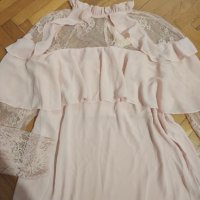 НОВИ дамски блузи с дантела и къдри в три цвята (размер М), снимка 8 - Блузи с дълъг ръкав и пуловери - 35361601