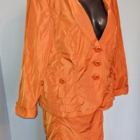 Дизайнерски костюм в цвят "Портокал "Betty Barclay"® за повод / голям размер , снимка 1 - Костюми - 28259995