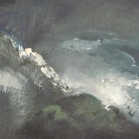 Картина Буря в Планината масло върху фазер,подпис, снимка 5 - Картини - 27824913