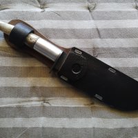 Ловен нож с рогова дръжка+кания , снимка 4 - Ножове - 43571156