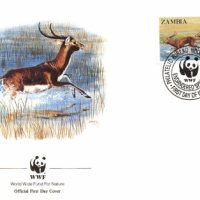 Замбия 1987 - 4 броя FDC Комплектна серия - WWF, снимка 2 - Филателия - 38619535