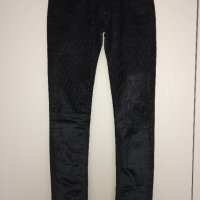 Великолепни дамски черни кадифени джинси - номер 31, снимка 2 - Дънки - 43167958