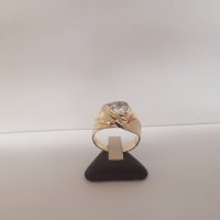 Златен мъжки пръстен с циркон 2, снимка 1 - Пръстени - 38537640