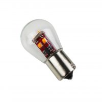 LED диодна крушка за мигач 21W, BA15S S35, Оранжева, снимка 1 - Аксесоари и консумативи - 33017473