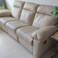 Троен или двоен kожен диван с релакс функция, снимка 1 - Дивани и мека мебел - 43506261
