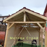 Изграждане на дървени навеси , снимка 17 - Ремонти на покриви - 43871120