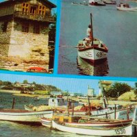 Две стари картички от Българското черноморие НЕСЕБЪР стария град, Пристанището за КОЛЕКЦИОНЕРИ 41646, снимка 3 - Колекции - 43099164