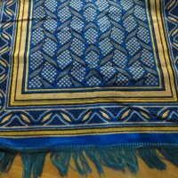 турско молитвено килимче, килимче за молитва за Намаз светлосин фон с красиви флорални мотиви, снимка 3 - Антикварни и старинни предмети - 43170014
