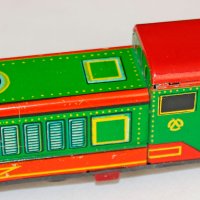 СССР локомотив механична метална играчка с навиване 1980те, снимка 1 - Колекции - 40566155