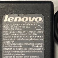 Lenovo IdeaPad PA-1650-56LC оригинално зарядно (20V,3,25A,65W), снимка 3 - Кабели и адаптери - 32943332