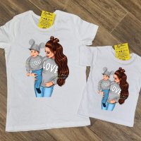 Еднакви тениски за майка и детенце , снимка 8 - Детски тениски и потници - 36820581