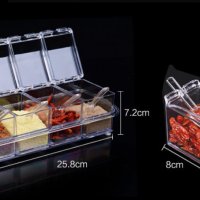 Контейнери за съхранение на подправки crystal seasoning box, снимка 2 - Органайзери - 44014517