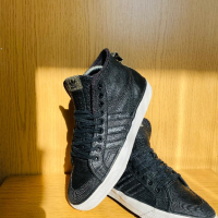 Adidas  NIZZA highs black leather  ,  номер 43, 1/3, снимка 1 - Кецове - 44864003