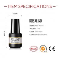 ROSALIND Нови 57 цвята гел лак серия Hybrid Color - Етикет на български, сертифицирани продукти., снимка 4 - Продукти за маникюр - 32623613