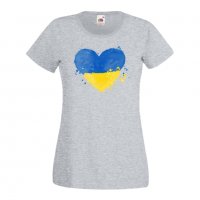 Дамска Тениска Украйна Love Ukraine ,спрете войната,подкрепям Укркайна,, снимка 3 - Тениски - 37213030