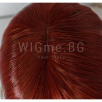 Дълга права червена перука с бретон Вивиан, снимка 10 - Аксесоари за коса - 32378816