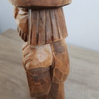 Стара дървена фигура, снимка 6 - Антикварни и старинни предмети - 43466814
