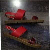 Червени сандали , снимка 2 - Сандали - 33508095