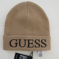 Плетена шапка GUESS цвят капучино, снимка 4 - Шапки - 43218479