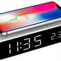 Часовник/ термометър с функция за зареждане на смартфони MAXXTER, снимка 3 - Смарт часовници - 26407460