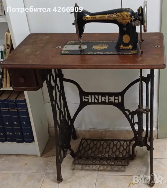 Стара шевна машина SINGER , снимка 1