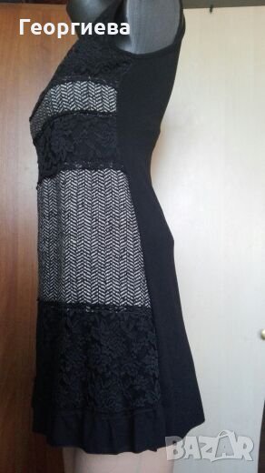 Красива плътна рокля в черно и сиво ПРОМОЦИЯ - 8лв.🍀👗S,S/M👗🍀 арт.285, снимка 1