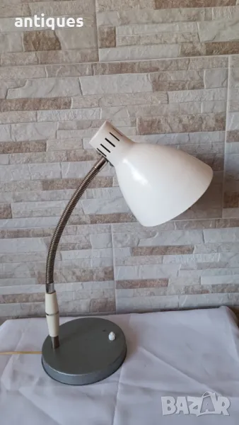 Стара метална лампа за бюро - №39 - Антика, снимка 1
