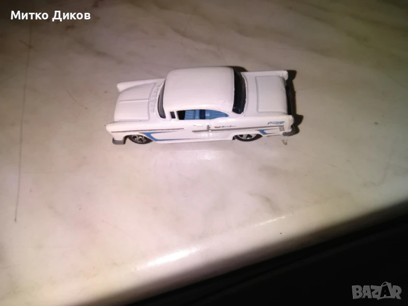HOT WHEELS 2008 White CHEVY LOOSE 1955 колекционерска количка, снимка 1