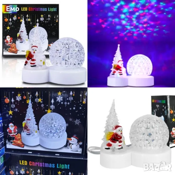 Коледна LED Лампа с декоративни орнаменти, снимка 1