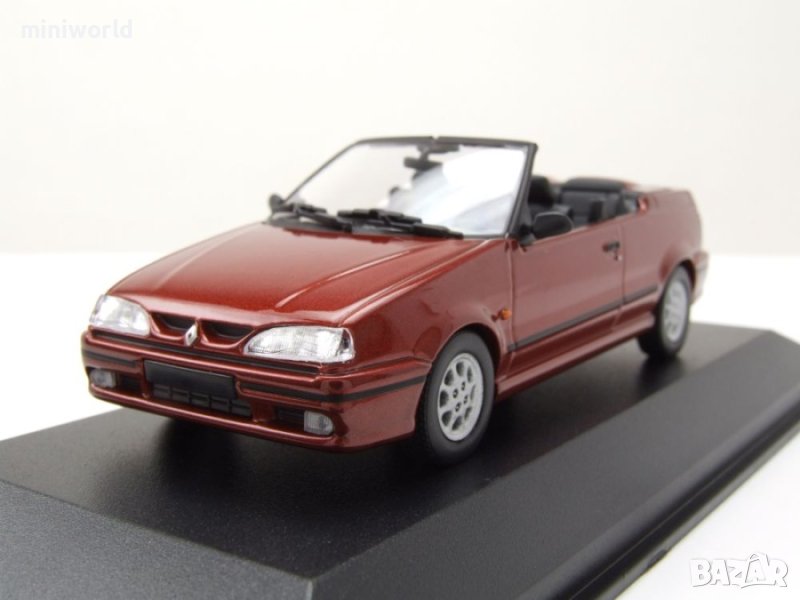Renault 19 Cabrio 1992 - мащаб 1:43 на Maxichamps моделът е ново в PVC дисплей-кейс, снимка 1