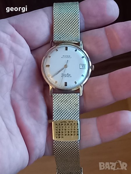 позлатен часовник Anker automatic 25 jewels, снимка 1