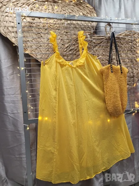 дълга ЖЪЛТА рокля XL, снимка 1