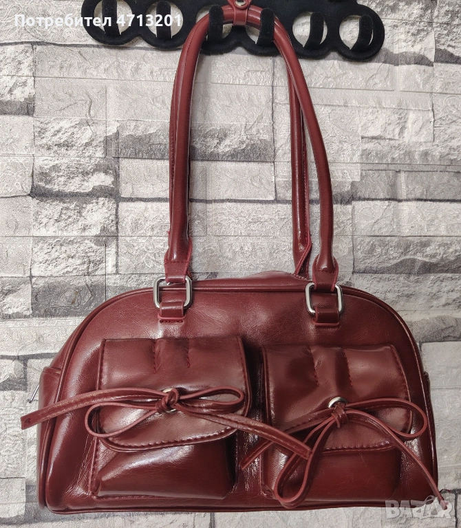 Чанта в цвят бордо, снимка 1