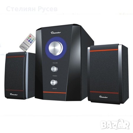 thunder 2.1 ths c285u  Тонколони - цена 55лв 25W (15W + 2x5W), USB, SD Card, дистанционно -състояние, снимка 1