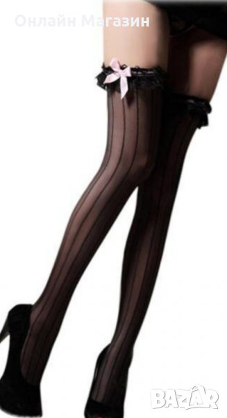 секси чорапи с панделка Секси дамски чорапи Via Vendiz 5028, с панделка,, снимка 1