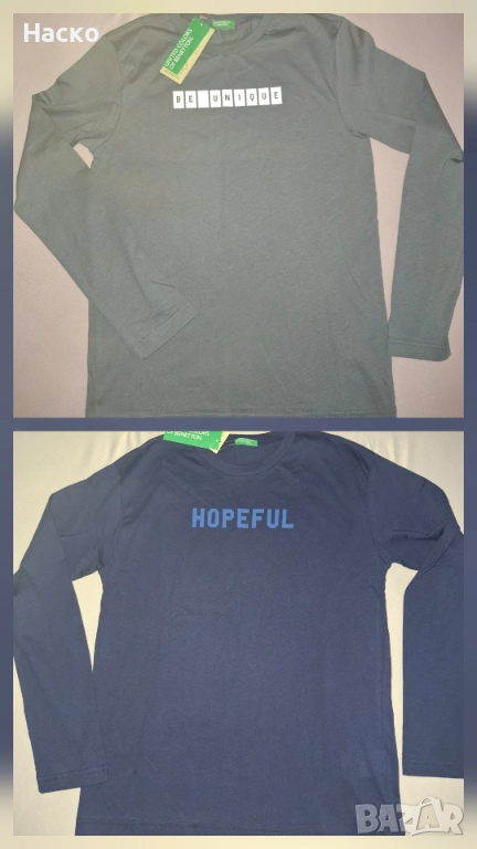 Блузи Benetton 100%памук 168см., снимка 1