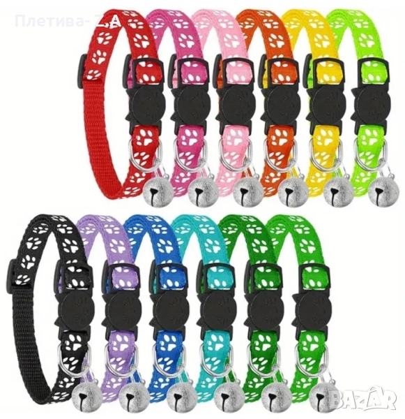 Каишка за котки 12 цвята , снимка 1