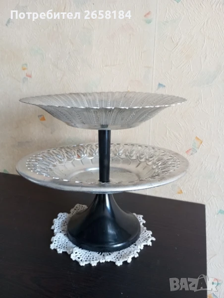 Поставка, метална, антикварна, снимка 1