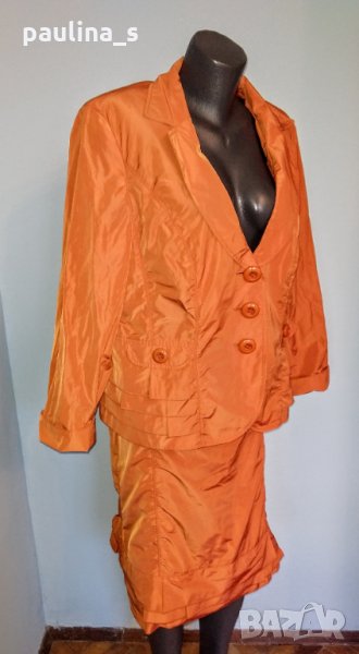 Betty Barclay / Дизайнерски костюм за повод в цвят Портокал / голям размер , снимка 1
